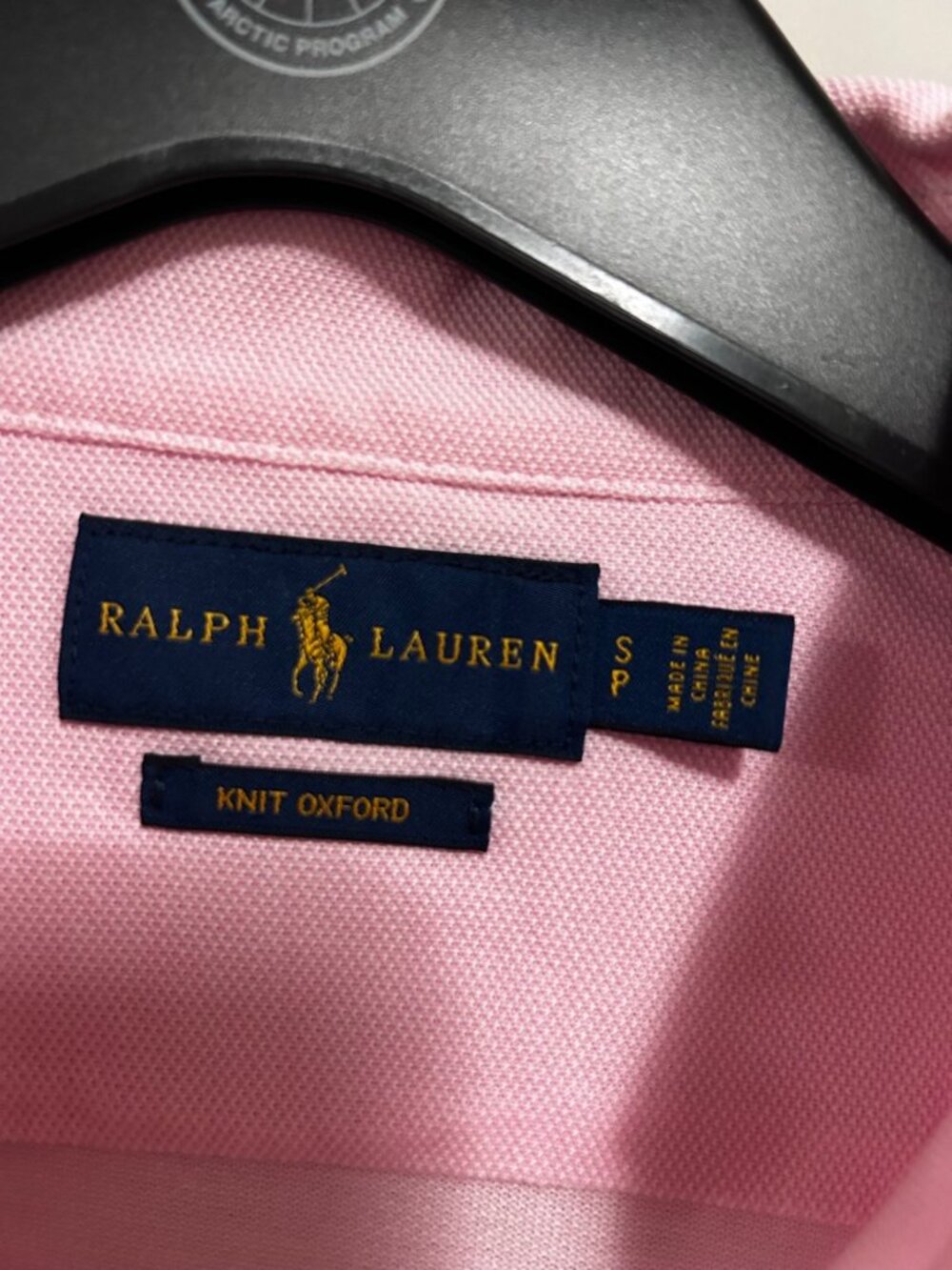 Ralph Lauren Pink Knit Oxford Long Sleeve Button Down Shirt Pony SP
